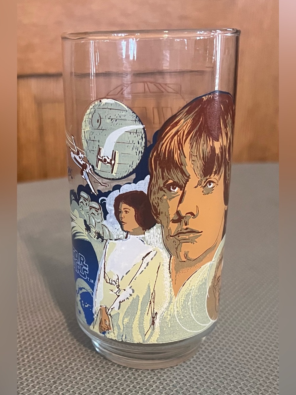 Vintage Star Wars Luke Skywalker 1977 Glass